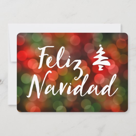 Feliz Navidad (schijnverlichting) Kaart (Voorkant)