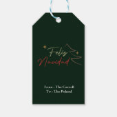 Feliz Navidad Script Cadeaulabel (Voorkant)