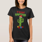 Feliz Navidad Shirt Mexican Christmas Cactus Xmas  (Voorkant)