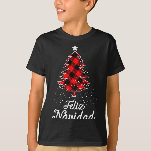 Feliz Navidad Shirts Family - Christmas Trees Buff (Voorkant)