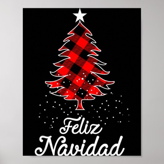 Feliz Navidad Shirts Family - Christmas Trees Buff Poster (Voorkant)