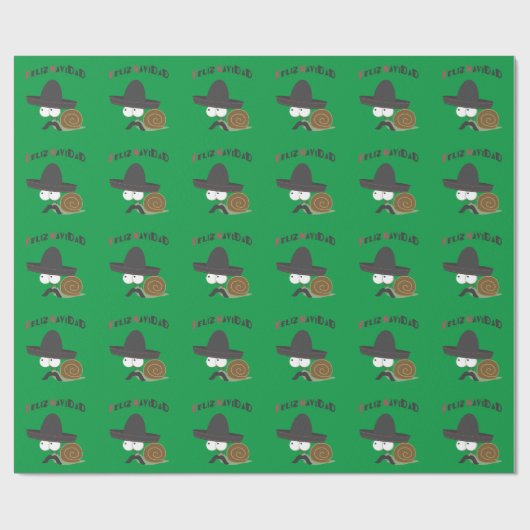 Feliz Navidad Snail Cadeaupapier (Vlak)