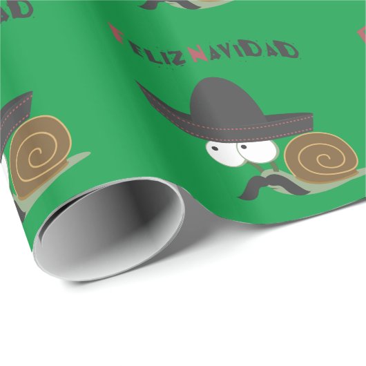 Feliz Navidad Snail Cadeaupapier (Rol Hoek)
