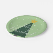 Feliz Navidad: Sneeuw en sterren Papieren Bordje (Gekanteld)