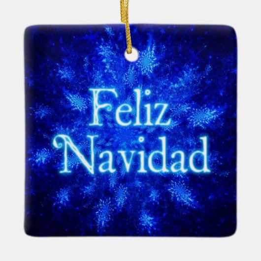 Feliz Navidad - Sneeuwstorm Keramisch Ornament (Voorkant)