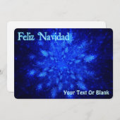 Feliz Navidad - Snowburst Feestdagenkaart (Voorkant / Achterkant)