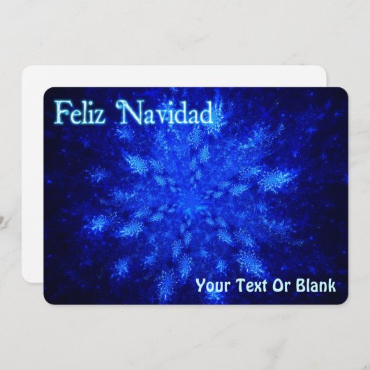 Feliz Navidad - Snowburst Feestdagenkaart (Voorkant / Achterkant)