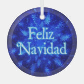Feliz Navidad - Snowburst Glas Ornament (Voorkant)