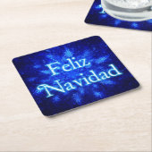 Feliz Navidad - Snowburst Kartonnen Onderzetters (Schuin)