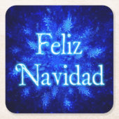 Feliz Navidad - Snowburst Kartonnen Onderzetters (Voorkant)