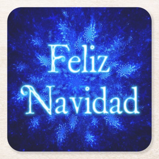 Feliz Navidad - Snowburst Kartonnen Onderzetters (Voorkant)