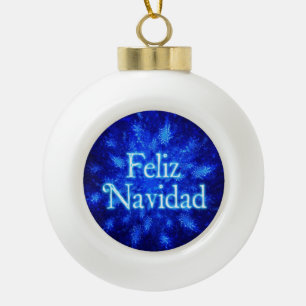 Feliz Navidad - Snowburst Keramische Bal Ornament