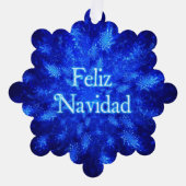 Feliz Navidad - Snowburst Ornament Kaart (Voorkant)