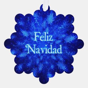 Feliz Navidad - Snowburst Ornament Kaart