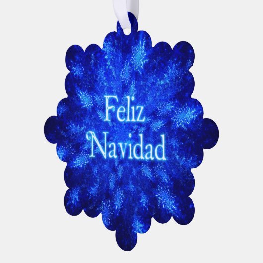Feliz Navidad - Snowburst Ornament Kaart (Links)