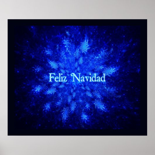 Feliz Navidad - Snowburst Poster (Voorkant)