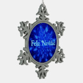 Feliz Navidad - Snowburst Tin Sneeuwvlok Ornament (Links)
