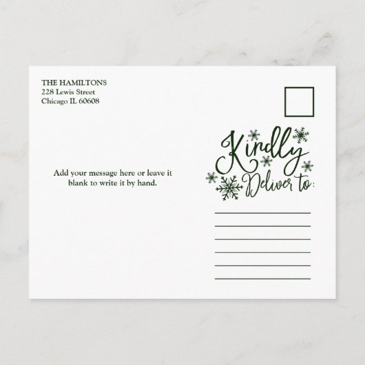 Feliz Navidad Snowflake Rustic 3 Foto's Kerstmis Briefkaart (Achterkant)