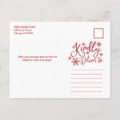 Feliz Navidad Snowflake Rustic 4 Kerstfoto's Briefkaart (Achterkant)