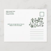 Feliz Navidad Snowflake Rustic 4 Kerstfoto's Briefkaart (Achterkant)