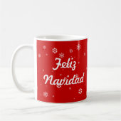 Feliz Navidad Snowflakes Koffiemok (Links)