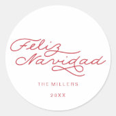 Feliz Navidad, Spaans Kerst sticker (Voorkant)
