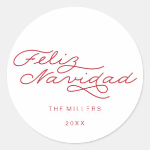 Feliz Navidad, Spaans Kerst sticker