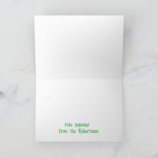 Feliz Navidad Spaans Vakantie Kaart (Binnen)