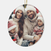 Feliz Navidad Spaanse Candy Cane Rood en Groen Keramisch Ornament (Links)