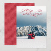 Feliz Navidad, Spaanse Kaart, fotokaart Feestdagenkaart (Voorkant / Achterkant)