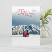 Feliz Navidad, Spaanse Kaart, fotokaart Feestdagenkaart (Staand voorkant)