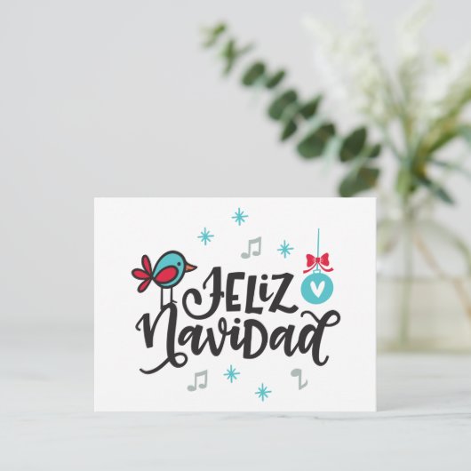 Feliz Navidad, Spaanse kerst Briefkaart (Staand voorkant)