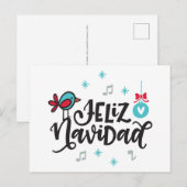 Feliz Navidad, Spaanse kerst Briefkaart (Voorkant / Achterkant)