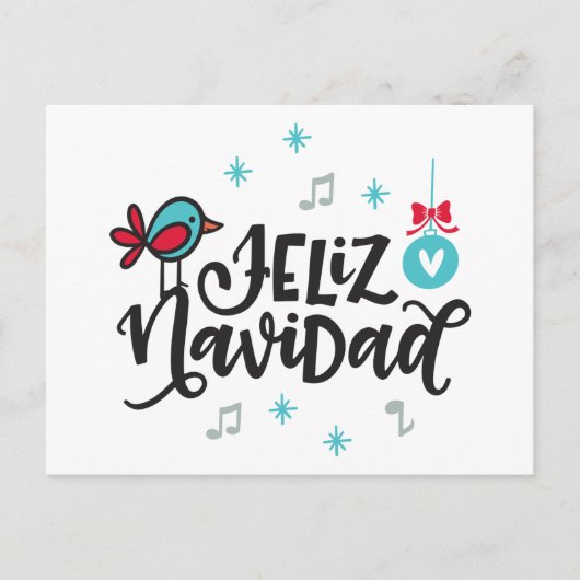 Feliz Navidad, Spaanse kerst Briefkaart (Voorkant)