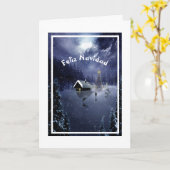 Feliz Navidad Spaanse kerst Kaart (Gele Bloem)