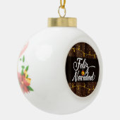 Feliz Navidad Spaanse kerst Keramische Bal Ornament (Links)