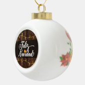 Feliz Navidad Spaanse kerst Keramische Bal Ornament (Rechts)