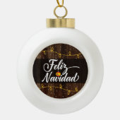 Feliz Navidad Spaanse kerst Keramische Bal Ornament (Voorkant)