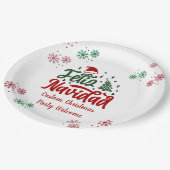 Feliz Navidad Spaanse kerst Papieren Bordje (Gekanteld)