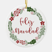 Feliz Navidad, Spaanse kerstavond Keramisch Ornament (Voorkant)