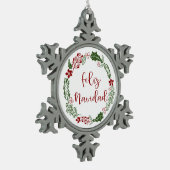 Feliz Navidad, Spaanse kerstavond Tin Sneeuwvlok Ornament (Links)