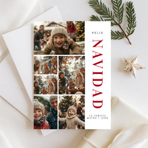 Feliz Navidad Spaanse Kerstfamilie 6 Foto Feestdagenkaart