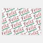 Feliz Navidad Spaanse kerstfeestdag Inpakpapier Vel (Voorkant 2)