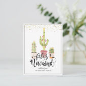 Feliz Navidad | Spaanse kerstgroet Feestdagenkaart (Staand voorkant)