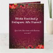 Feliz Navidad Spaanse kerstgroeten Kaart (Voorkant)