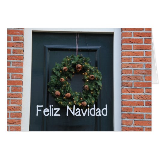 Feliz Navidad Spaanse kerstkaart (Voorkant Horizontaal)
