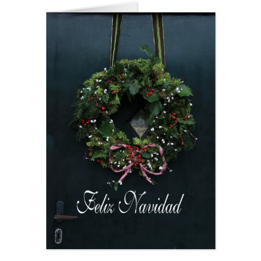 Feliz Navidad Spaanse kerstkaart (Voorkant)