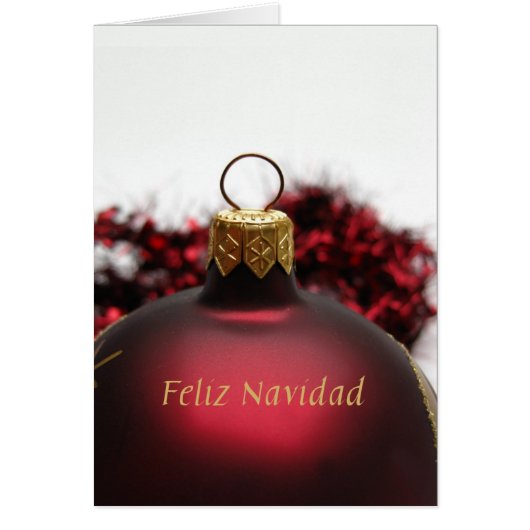 Feliz Navidad Spaanse kerstkaart (Voorkant)