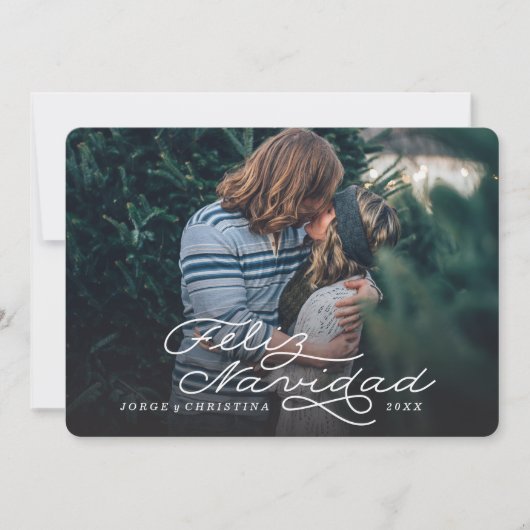 Feliz Navidad, Spaanse kerstkaart, fotokaart Feestdagenkaart (Voorkant)