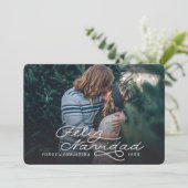 Feliz Navidad, Spaanse kerstkaart, fotokaart Feestdagenkaart (Staand voorkant)